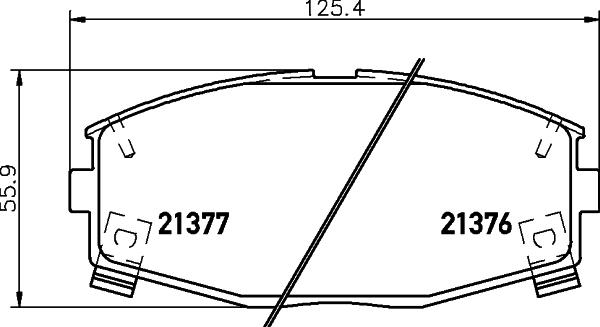 HELLA 8DB 355 036-771 - Kit de plaquettes de frein, frein à disque cwaw.fr