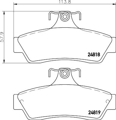 HELLA 8DB 355 030-631 - Kit de plaquettes de frein, frein à disque cwaw.fr