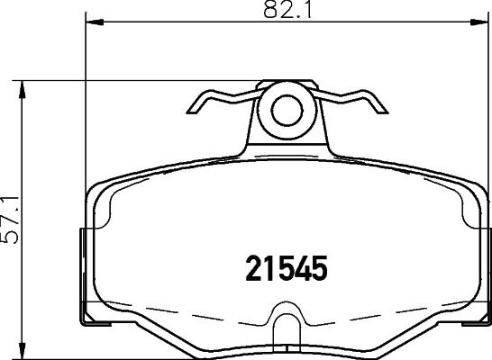 HELLA 8DB 355 030-141 - Kit de plaquettes de frein, frein à disque cwaw.fr