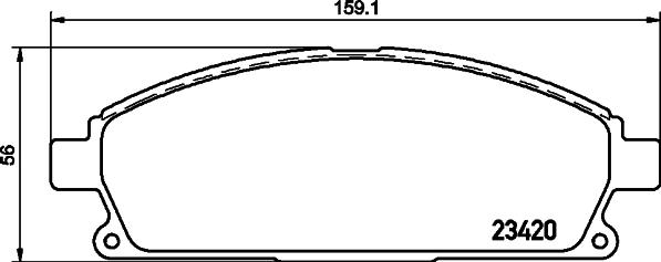 HELLA 8DB 355 030-171 - Kit de plaquettes de frein, frein à disque cwaw.fr