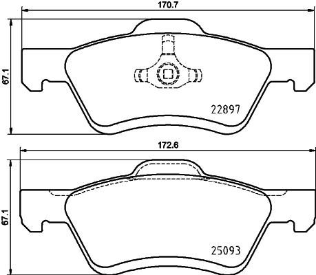 HELLA 8DB 355 031-691 - Kit de plaquettes de frein, frein à disque cwaw.fr