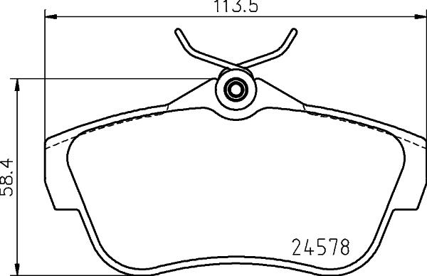 HELLA 8DB 355 031-661 - Kit de plaquettes de frein, frein à disque cwaw.fr