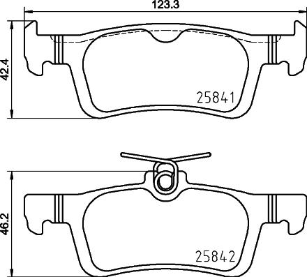 HELLA 8DB 355 031-761 - Kit de plaquettes de frein, frein à disque cwaw.fr