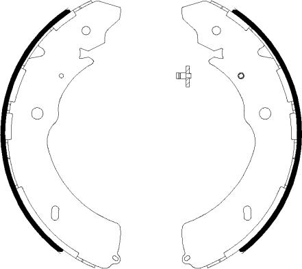 HELLA 8DB 355 038-031 - Jeu de mâchoires de frein cwaw.fr