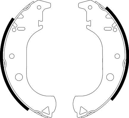 HELLA 8DB 355 038-261 - Jeu de mâchoires de frein cwaw.fr