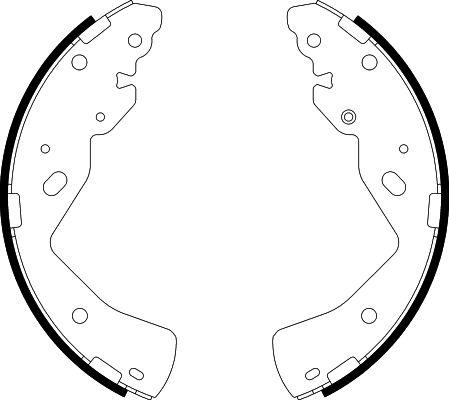 HELLA 8DB 355 038-211 - Jeu de mâchoires de frein cwaw.fr