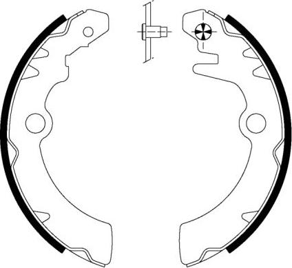 HELLA 8DB 355 038-231 - Jeu de mâchoires de frein cwaw.fr