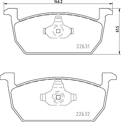 HELLA 8DB 355 032-951 - Kit de plaquettes de frein, frein à disque cwaw.fr