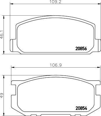 HELLA 8DB 355 032-401 - Kit de plaquettes de frein, frein à disque cwaw.fr