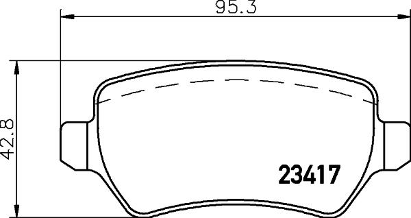 HELLA 8DB 355 032-511 - Kit de plaquettes de frein, frein à disque cwaw.fr