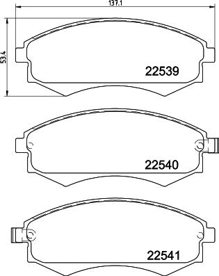 HELLA 8DB 355 032-081 - Kit de plaquettes de frein, frein à disque cwaw.fr