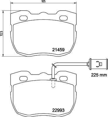 HELLA 8DB 355 037-941 - Kit de plaquettes de frein, frein à disque cwaw.fr