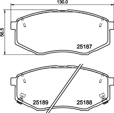 HELLA 8DB 355 037-981 - Kit de plaquettes de frein, frein à disque cwaw.fr