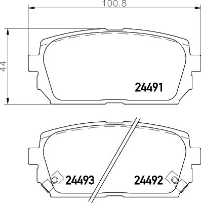 HELLA 8DB 355 037-571 - Kit de plaquettes de frein, frein à disque cwaw.fr