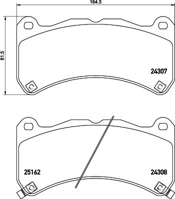 HELLA 8DB 355 037-611 - Kit de plaquettes de frein, frein à disque cwaw.fr