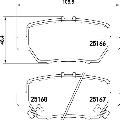 HELLA 8DB 355 037-161 - Kit de plaquettes de frein, frein à disque cwaw.fr