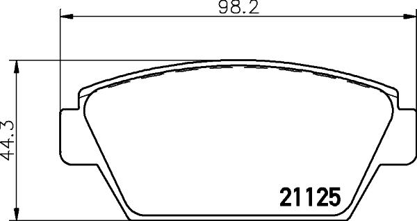 HELLA 8DB 355 037-231 - Kit de plaquettes de frein, frein à disque cwaw.fr