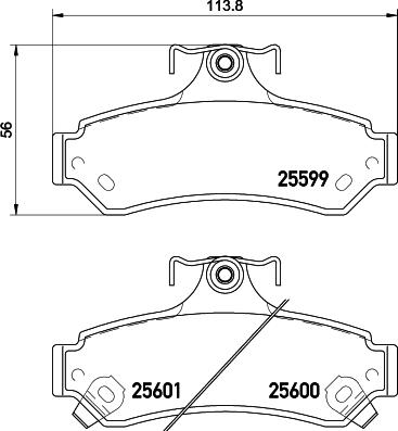 HELLA 8DB 355 029-941 - Kit de plaquettes de frein, frein à disque cwaw.fr