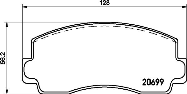 HELLA 8DB 355 029-821 - Kit de plaquettes de frein, frein à disque cwaw.fr