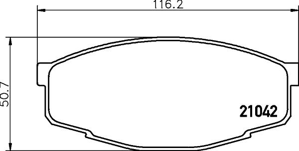 HELLA 8DB 355 029-241 - Kit de plaquettes de frein, frein à disque cwaw.fr