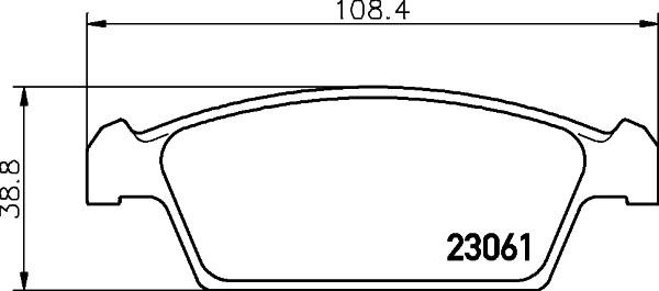 HELLA 8DB 355 029-261 - Kit de plaquettes de frein, frein à disque cwaw.fr