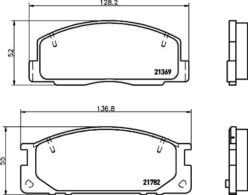 HELLA 8DB 355 029-781 - Kit de plaquettes de frein, frein à disque cwaw.fr