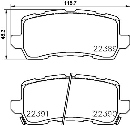 HELLA 8DB 355 024-941 - Kit de plaquettes de frein, frein à disque cwaw.fr