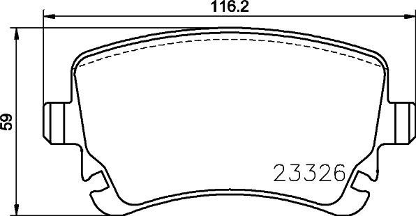 HELLA 8DB 355 024-961 - Kit de plaquettes de frein, frein à disque cwaw.fr