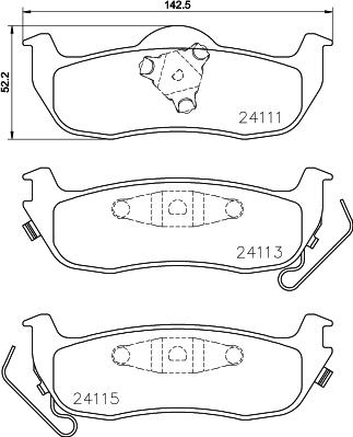 HELLA 8DB 355 024-681 - Kit de plaquettes de frein, frein à disque cwaw.fr