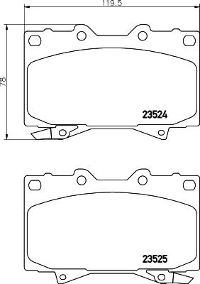 HELLA 8DB 355 024-081 - Kit de plaquettes de frein, frein à disque cwaw.fr