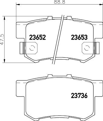 HELLA 8DB 355 024-111 - Kit de plaquettes de frein, frein à disque cwaw.fr