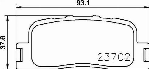 HELLA 8DB 355 024-851 - Kit de plaquettes de frein, frein à disque cwaw.fr