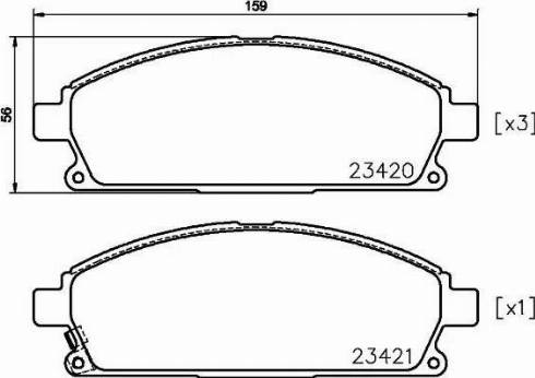 HELLA 8DB 355 025-141 - Kit de plaquettes de frein, frein à disque cwaw.fr