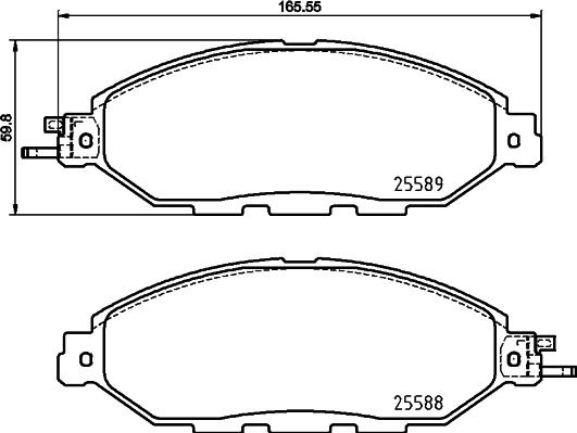 Pemebla JAPPA-513AF - Kit de plaquettes de frein, frein à disque cwaw.fr