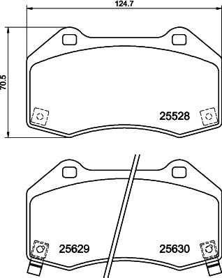 HELLA 8DB 355 025-891 - Kit de plaquettes de frein, frein à disque cwaw.fr