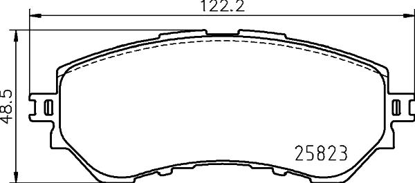 HELLA 8DB 355 025-711 - Kit de plaquettes de frein, frein à disque cwaw.fr