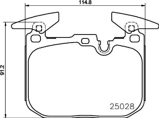 HELLA 8DB 355 025-771 - Kit de plaquettes de frein, frein à disque cwaw.fr