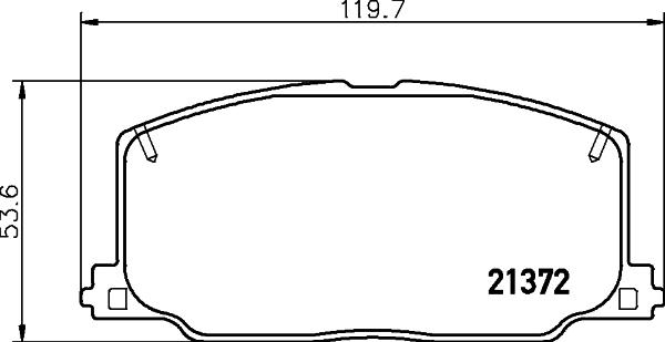 HELLA 8DB 355 026-961 - Kit de plaquettes de frein, frein à disque cwaw.fr