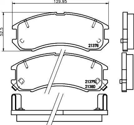 HELLA 8DB 355 005-821 - Kit de plaquettes de frein, frein à disque cwaw.fr