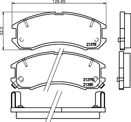 HELLA 8DB 355 026-981 - Kit de plaquettes de frein, frein à disque cwaw.fr