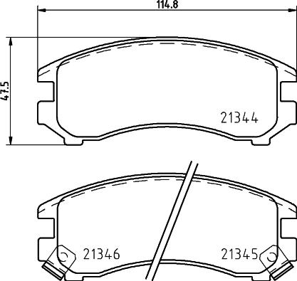 HELLA 8DB 355 026-921 - Kit de plaquettes de frein, frein à disque cwaw.fr