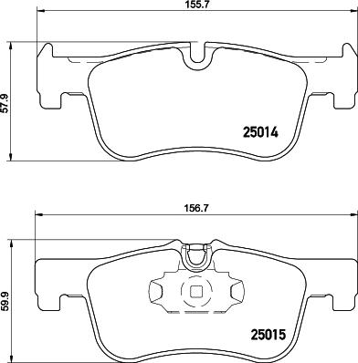 HELLA 8DB 355 026-551 - Kit de plaquettes de frein, frein à disque cwaw.fr