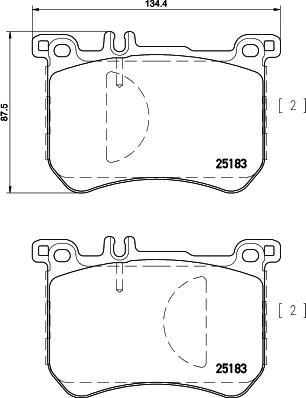 HELLA 8DB 355 026-581 - Kit de plaquettes de frein, frein à disque cwaw.fr