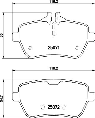 HELLA 8DB 355 026-571 - Kit de plaquettes de frein, frein à disque cwaw.fr