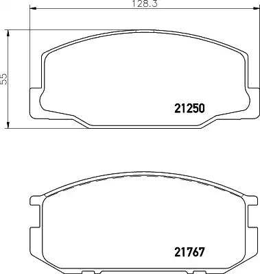 HELLA 8DB 355 026-881 - Kit de plaquettes de frein, frein à disque cwaw.fr