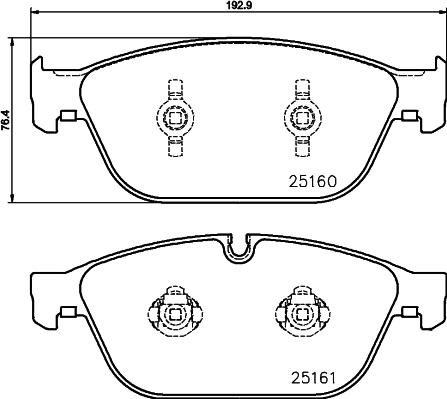 HELLA 8DB 355 026-391 - Kit de plaquettes de frein, frein à disque cwaw.fr