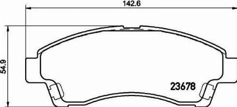 HELLA 8DB 355 020-461 - Kit de plaquettes de frein, frein à disque cwaw.fr