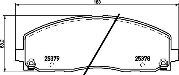 HELLA 8DB 355 020-571 - Kit de plaquettes de frein, frein à disque cwaw.fr