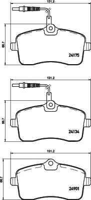 HELLA 8DB 355 020-671 - Kit de plaquettes de frein, frein à disque cwaw.fr