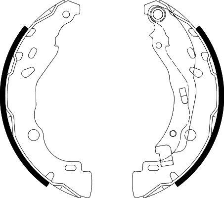 HELLA 8DB 355 020-081 - Jeu de mâchoires de frein cwaw.fr